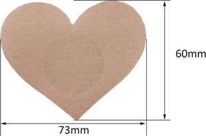 Cache-tétons jetables autocollants en forme de cœur pour adultes, en tissu non tissé, coussinets de soutien-gorge discrets - Product Image 2