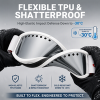 Masque de ski haut de gamme anti-buée avec protection UV, lunettes de snowboard, moto et tout-terrain pour adultes, équipement de sport d'hiver