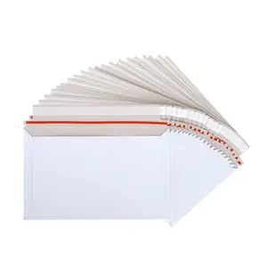 Custom C4 C5 DL A4 A5 Kraft White Cardboard Mailing Envelope Paper Rigid Cardboard Mailer Envelope For Document File