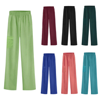 HZMNOI Pantalon tendance en tissu TRS avec fente latérale pour infirmière médicale Pantalon de gommage pour femmes