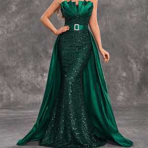 Color Combination Evening Dress - Elegant & Stylish