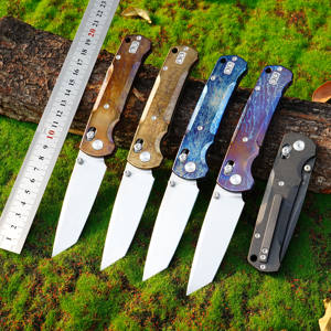 GT-T0039-4 गर्म आउटडोर तह कैंपिंग चाकू टाइटेनियम मिश्र धातु रंगीन हैंडल सैंडब्लास्टिंग एण्डिजिंग पॉकेट चाकू टुनफायर - Product Image 2