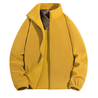 Veste à capuche pour homme personnalisée, automne-hiver, manches longues, coupe ample, coupe-vent, tissu polaire chaud, 100% polyester, séchage rapide
