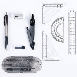 Juego de Reglas de Matemáticas de 8 Piezas, Juego de Compás y Transportador Geométrico Escolar con Caja de Almacenamiento - Product Image 5