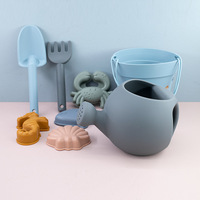 2023 vente en gros écologique bord de mer été enfants jouer bébé Silicone plage seau sable jouets ensemble