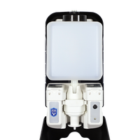 Wisekleen ABS Capteur infrarouge à piles Distributeur automatique de savon liquide noir Distributeur de savon en plastique Distributeur de savon d'hôtel
