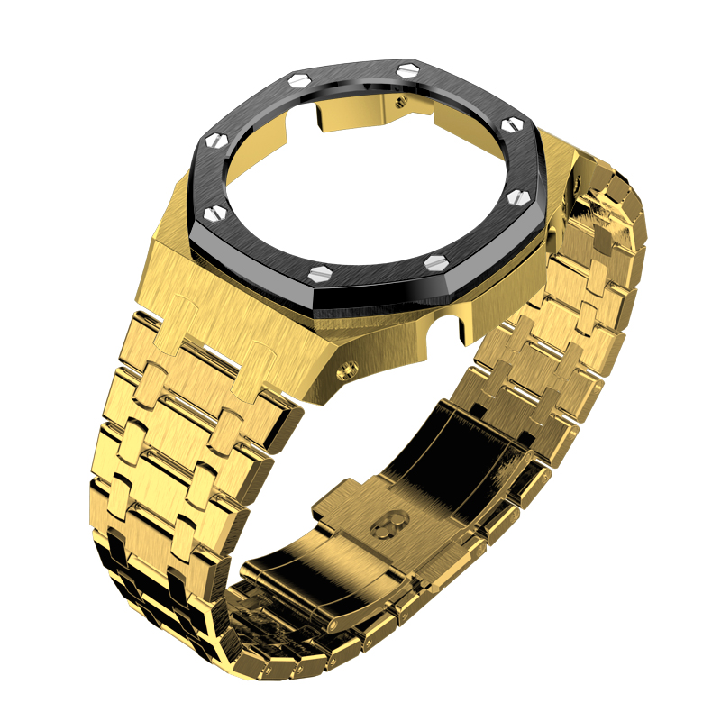 Gold case black bezel