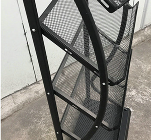 Nhà Máy Trực Tiếp Tùy Chỉnh Kim Loại Hiển Thị Đứng Sáng Tạo Có Thể Gập Lại Sàn Kệ Cho Quảng Cáo Tạp Chí Siêu Thị Giá OEM ODM Hỗ Trợ - Product Image 4