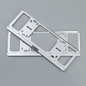 Cadre de plaque d'immatriculation en alliage d'aluminium avec vis antivol, support de plaque d'immatriculation intégral pour voiture personnalisée - Product Image 1