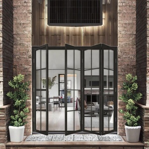 Puerta Plegable de Alta Resistencia para Tienda, Oficina, Auto, Salón de Belleza, Garaje, de Aluminio y Vidrio, Puerta Plegable Grande - Product Image 4