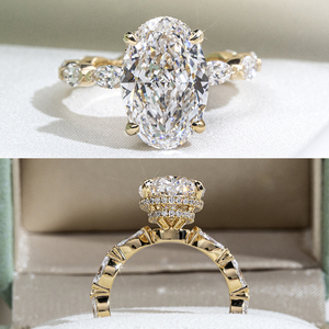 <span class=keywords><strong>Anello</strong></span> di Fidanzamento Messi Personalizzato di Alta Qualità, Gioiello di Lusso in Oro 9k 10k 14k 18k con <span class=keywords><strong>Diamante</strong></span> di Laboratorio IGI <span class=keywords><strong>Solitario</strong></span> - Product Image 1