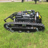 Tondeuse à gazon robotisée à chenilles de 800 mm de largeur de coupe, à essence, pour jardin, pelouse et pentes