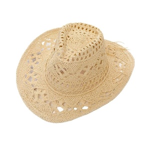 Sombrero de paja hueco tejido a mano de moda de viaje transfronterizo de verano Unisex bordado de <span class=keywords><strong>flores</strong></span> de morera sombrero de estilo occidental de Venta caliente - Product Image 5