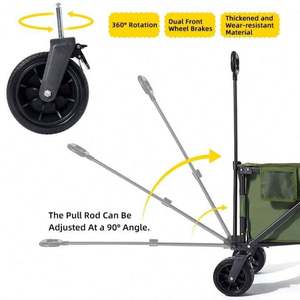 รถเข็นแบบพกพาพับได้รถเข็นสำหรับตกปลาหลังคากลางแจ้งรถเข็นใช้สำหรับตั้งแคมป์กันน้ำออกแบบได้ตามต้องการ - Product Image 5