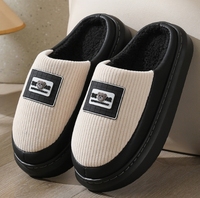 Bottes de neige en peluche chaudes d'hiver pour hommes élégants pantoufles d'intérieur douces pour hommes