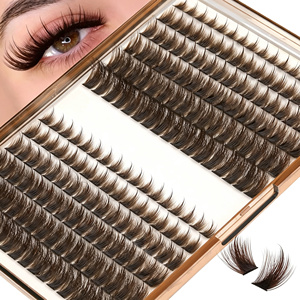 Wholesale <b>Cluster</b> <b>Lashes</b> Waterproof Individual Glued Eyelash Vegan Self Adhesive Press on <b>Clusters</b> Eyelashes - Product Image 1