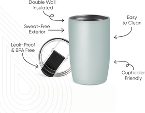 Wholesale 350ml <b>Portable</b> <b>Vacuum</b> Stainless Steel Tumbler Coffee Mug with Lid Eco-Friendly 6-12 Hours Thermal Insulation - Product Image 2