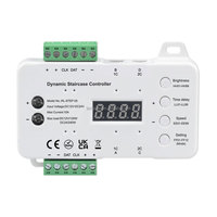 Système de contrôle d'éclairage LED pour escalier dynamique LAMPOW STEP-05 DC 12-24V 10A 1 canal, contrôle sans fil, charge maximale de 240W pour l'éclairage