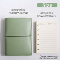 Carnet en cuir personnalisé A7, organiseur à 6 anneaux, journal personnalisé, prix d'usine, planificateur, agenda, classeur, carnet