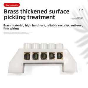 5P/7P/10P銅アース端子ブロック26-16 AWG導体10A Max連続アンプスクリュー接続カスタムロゴカートン - Product Image 3