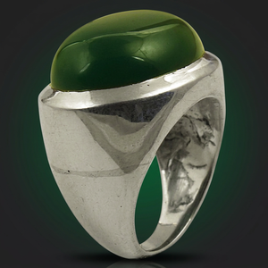 Anillo de Plata con Ónix Verde Hecho a Mano por Art Palace - Product Image 2