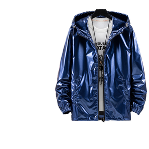Chaqueta Gruesa con Capucha para Hombre, Diseño Brillante, Cierre de Cremallera, Estilo Coreano, Casual y Cómoda para Uso Diario, Venta al Por Mayor de Fábrica - Product Image 1