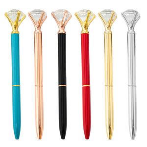 Bolígrafo de Lujo Personalizado con Cristales y Diamantes Grandes, Bolígrafo Metálico Dorado de Alta Gama, Gran Venta - Product Image 1