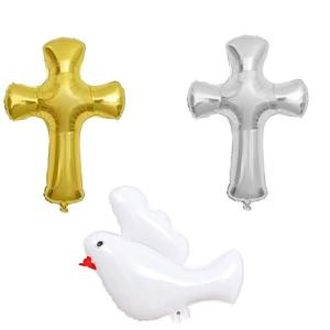 Decoraciones de <span class=keywords><strong>Globos</strong></span> de Aluminio con Forma de Cruz Navideña para Adultos, para Rituales de Lavado, Cumpleaños, Navidad, Día de la Madre y Fiestas - Product Image 1