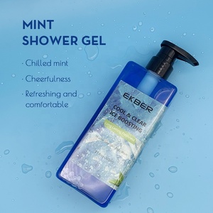 Gel de ducha orgánico de menta con logotipo personalizado, Gel de baño con fragancia Exfoliante para la piel, Limpieza Profunda, lavado corporal fresco de verano - Product Image 4