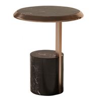 Meubles Foshan rond moderne de luxe en acier inoxydable pour le salon Table basse en marbre