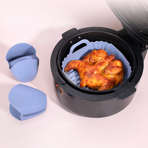 Nuevo Revestimiento de <span class=keywords><strong>Silicona</strong></span> Cuadrado de 7.87 Pulgadas para Freidora de Aire, Reutilizable, Olla de <span class=keywords><strong>Silicona</strong></span> para Freidora de Aire para Hornear en la Cocina - Product Image 1