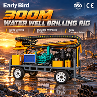 Machine de forage de puits compacte de type remorque pour puits d'eau ruraux jusqu'à 300 m