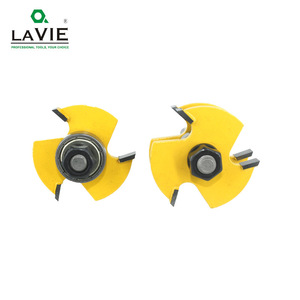 Fresa para madera Lavie en forma de T con vástago de 1/4 y 3 dientes para juntas dentadas - Product Image 4