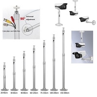 Soporte de Metal Flexible en Forma de U para CCTV de Aleación de Aluminio de 35 mm, Soporte de Techo para CCTV y Soporte para Cámara CCTV de 30-60 cm