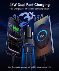 <span class=keywords><strong>Cargador</strong></span> de Coche HYTO 4 en 1 USB-C de 90W con Carga Súper Rápida, Adaptador para Encendedor de Cigarrillos, Multi-Puerto PD/QC para <span class=keywords><strong>iPhone</strong></span> 17, MacBook y Android - Product Image 3