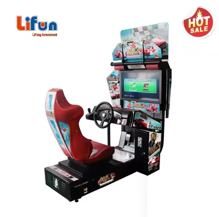 Lifun 가장 저렴한 실내 32 인치 LCD 시뮬레이터 아웃런 동전 작동 1 플레이어 비디오 레이싱 아케이드 게임기