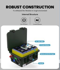 Bateria LiFePo4 12v 12.8v 50AH 100Ah 200Ah 300Ah à Prova d'Água IP65 Ciclos Profundos Recarregável de Lítio para Armazenamento Solar - Product Image 6