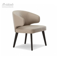 Design italien Offre Spéciale de luxe Style moderne PU ou tissu pieds en bois massif hôtel salle à manger Restaurant chaise de salle à manger