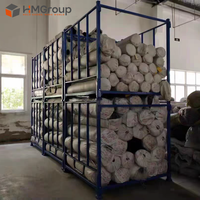 Rayonnages de stockage de rouleaux de tissu portables en métal pour entrepôt, robustes et personnalisés