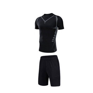 Ropa personalizada para correr para hombre, 3 piezas, gimnasio, deportes, secado rápido, Fitness, Yoga, ropa deportiva, Jogging, chándal, gimnasio, conjuntos de Fitness - Product Image 4