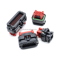 Connecteur femelle AMPSEAL étanche en laiton et nylon pour véhicule électrique CNHY 8P/14P/23P/35P, certifié CE ROHS, -55~120°C
