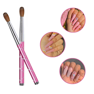 Ensemble de pinceaux à ongles Kolinsky avec logo personnalisé, manche en métal pour la peinture au gel DIY, le dessin et la manucure acrylique - Product Image 5