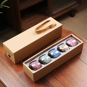 Set da Tè in Ceramica Stile Retrò Personalizzato, Tazze da Tè Arabo Kung Fu 110ml, Set di Tazze da Caffè in Ceramica Smaltata a Forma di Uovo - Product Image 3