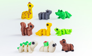 Figurine robot flexible imprimée en 3D : Pieuvre, Crabe ermite, Homard, Baleine, Dauphin, Tortue, Requin, Licorne, Dragon, Chauve-souris, Dinosaure - Product Image 5