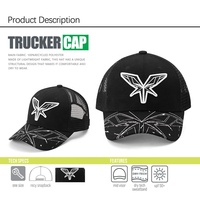 [Produsen topi] 5 6 panel topi trucker desainer topi bisbol jaring pemasok katun twill 3D topi trucker bordir