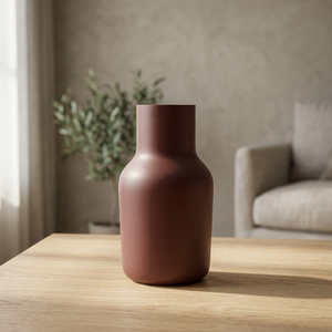 Vase à fleurs en fer brun mat de luxe, design moderne, fait main, décoration de table et murale pour salon - Cadeau de baptême I H C - Product Image 3