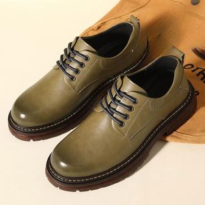 <span class=keywords><strong>Bottes</strong></span> courtes en cuir pour hommes, style Doc, épaisses et noires, en cuir véritable - Product Image 2