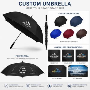 Paraguas Promocional Personalizado, Doble Capa, Resistente, con Logotipo de Golf Impreso, Impermeable, con Ventilación, Estructura Grande, para Negocios - Product Image 3