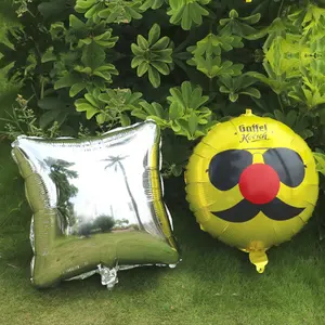 Diskon besar balon Foil ukuran besar perak persegi panjang balon berbentuk persegi 60CM untuk perlengkapan pesta ulang tahun pernikahan