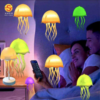Nouvelle lampe de méduse colorée transfrontalière Table multifonctionnelle cour Suspension lustre lumière chaude veilleuse Charge